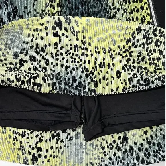 Jamie Sadock Green Leopard Print Crunchy Pull-On Golf Skort Size 10 L77906 - Picture 11 of 12